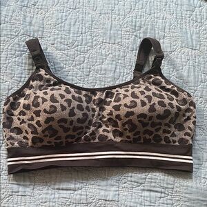Leopard Print nursing and hands free pumping bra/ Sports Bra